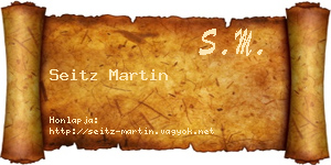 Seitz Martin névjegykártya